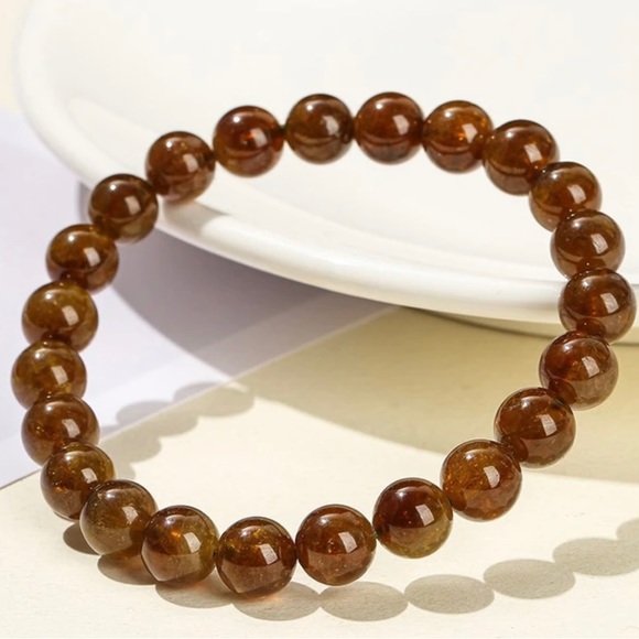 🆕New Brown Almandine Garnet 8mm Healing Gemstone Bracelet - Picture 2 of 4